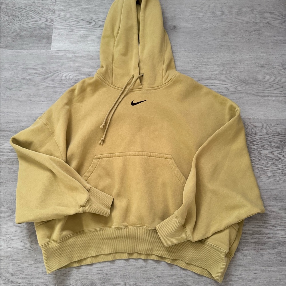 Nike Mustard Oversized Hoodie size large